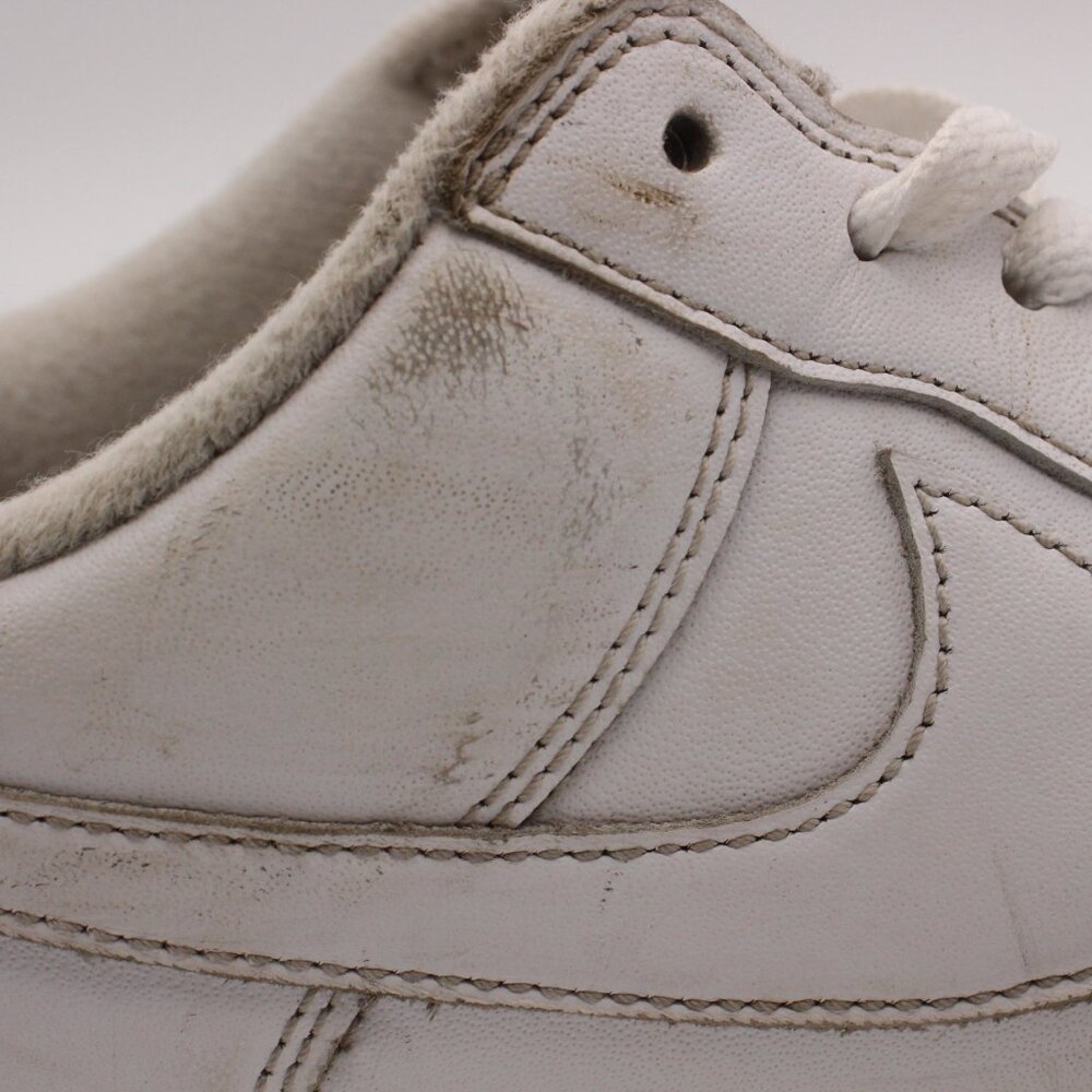 Nike Air Force 1 x Supreme Low Box Logo Men's Size 12 White Leather Sneaker - Picture 10 of 13